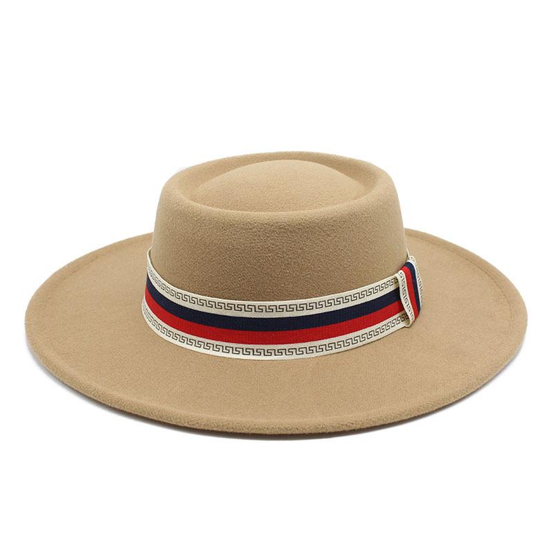 Big Brim Bump Dome Hat Woolen Top Hat Women'S Quarter British Retro Men'S Felt Hat French Jazz Hat