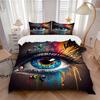 3pcs Rainbow Tears Bedding Set, Including 1 Quilt Cover and 2 Pillow Shams, Without Filling, Soft and Comfortable Home Bedroom Fabric, Fashi