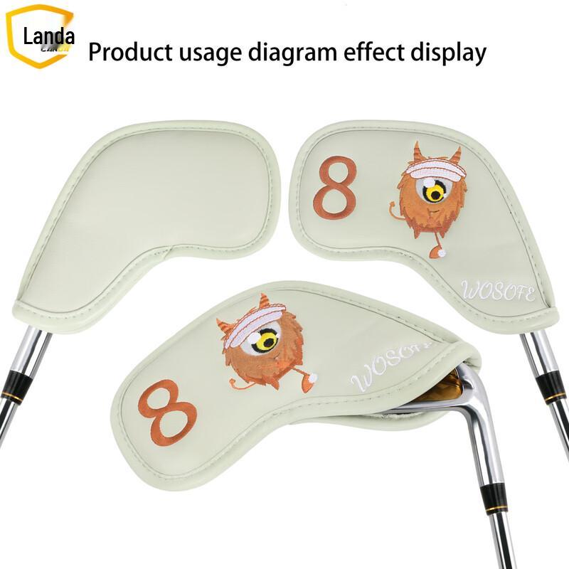 Landa Multi-color PU Golf Iron Club Headcover Set (9-Pack)
