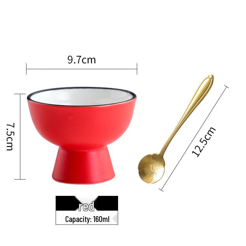 Ceramic High-Footed Dessert Bowl