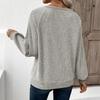 Women's Pullover Lapel Sweatshirt Fashionable Stitching Contrast Color Top
