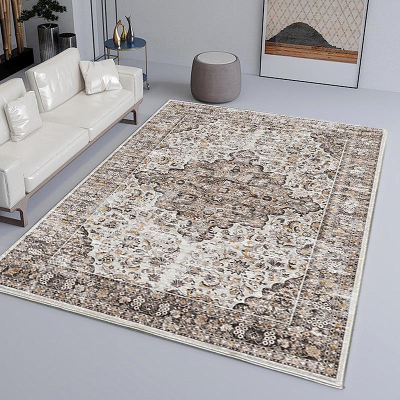 Vintage Living Room Carpet Bedroom Living Room Coffee Table Carpet Household Dirt Resistant and Non Slip Carpet