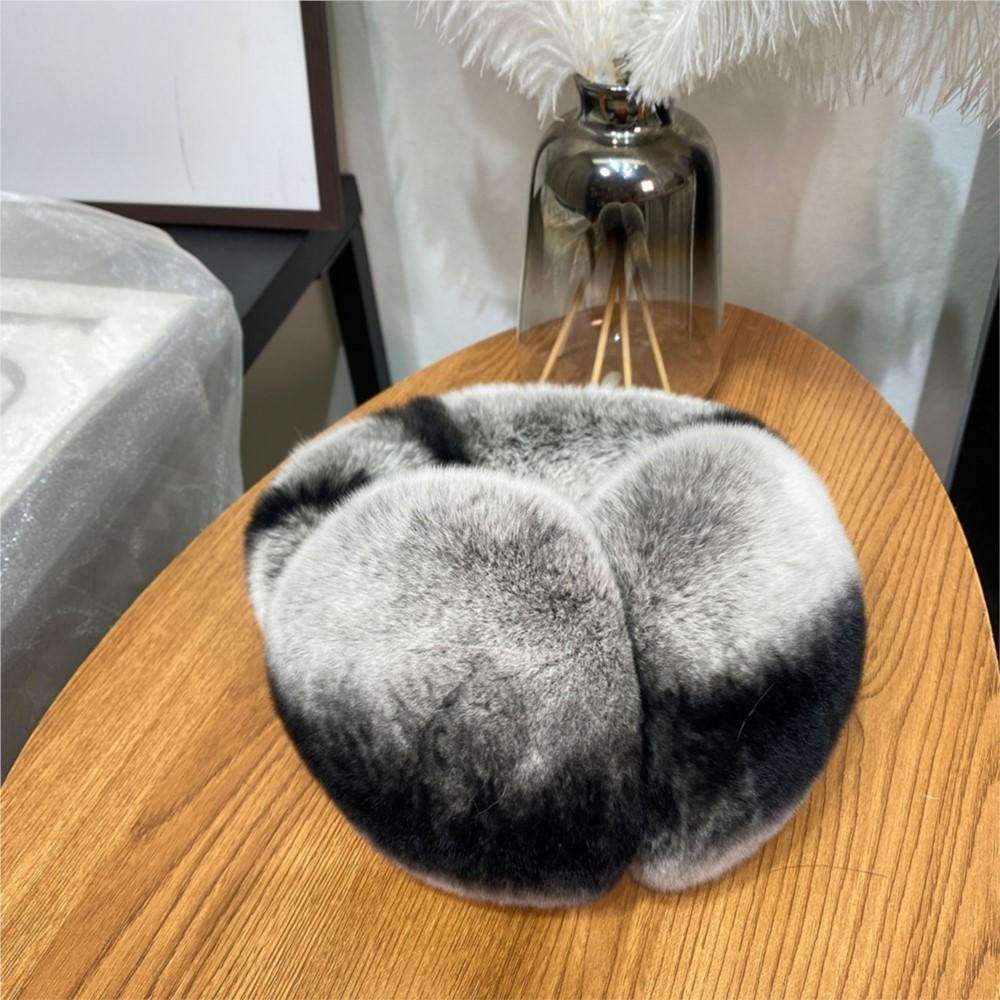 Women winter real rex rabbit fur earmuffs Soft fluffy natural rex rabbit fur Ear protection Girls fashion earmuffs