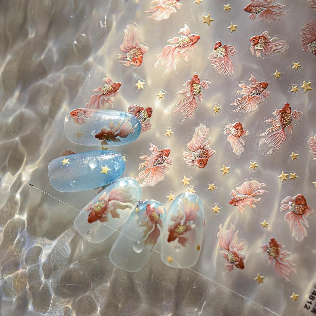 Tomoni Metal Nail Stickers: Popular Japanese Gold and Jade Stationery Nail Art Stickers.