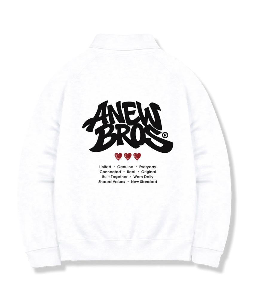 ANEWBROS Urban Back Graphic Oversized Track Caravan Zip-Up Sweatshirt 2 Colors [Anbm_8006]