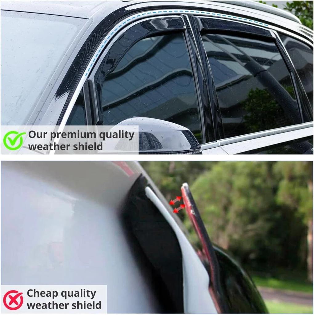 4 Pcs Window Visor Vent Rain Guards Universal Car Acrylic Fender Vents Protector Cover Strips For 2018 2025 Toyota Camry 8th