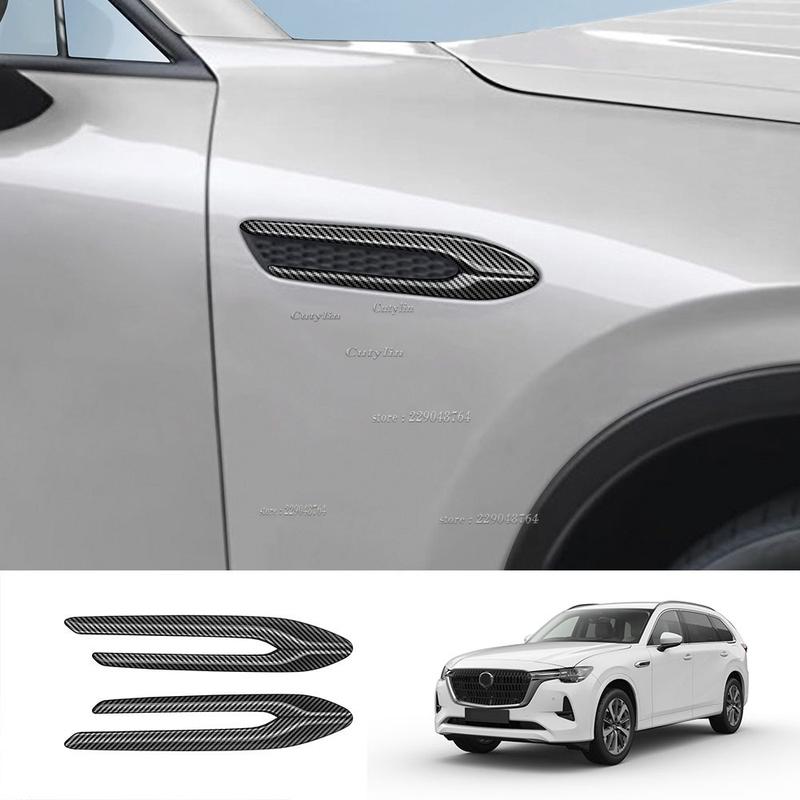 For Mazda CX60 -2024 For cx-80 CX80 2024-2025 Car Shark Gill Fender Side Air Flow Outlet Vent Sticker Trim Decal Car Styling