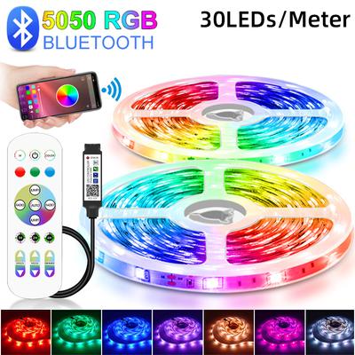 Bandes lumineuses Led Bluetooth 5050, WIFI, RGB, Flexible, ruban TV, 1M-3M, 5M, 10M, 15M, 20M, 25M, 30M, pour chambre à coucher, fête, nouveau