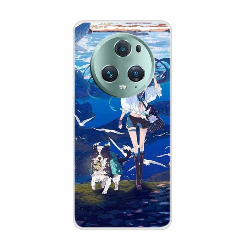 For Honor Magic 5 Pro 5G Case Wolf Lion Soft Silicone TPU Clear Covers for Honor Magic5 Lite Phone Cases Magic5 Lite 5G Fundas