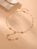 Stainless Steel Gold-Plated Ferris Wheel Pendant Necklace - Light Luxury & Elegant Style
