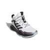 adidas Lockdown J Fabric Slip Resistant Abrasion Resistant Mid Top Children's Basketball Shoes White Black Unisex GZ3084