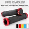 MTB Bicycle Handlebar Grip Rubber Non-Slip Bike Handlebar Grips Aluminum Alloy Lock-on Bike Handlebar Cuffs Soft Bicycle Parts