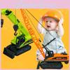 Engineering Crane Inertia Toy Car With Push And Go Function For Kids Ages 3 To 6