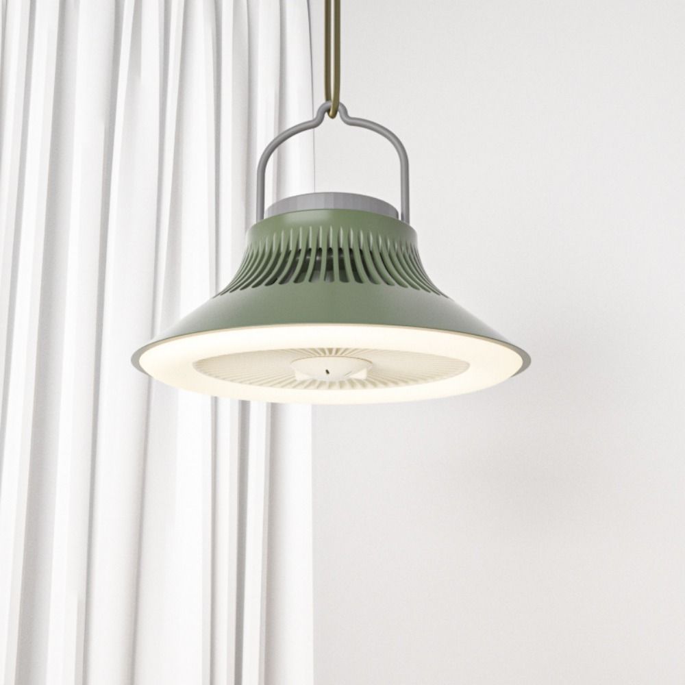 Tripod Stand Portable Camping Fan Led Light Desktop Circulator Cordless Ceiling Fan Office Desk