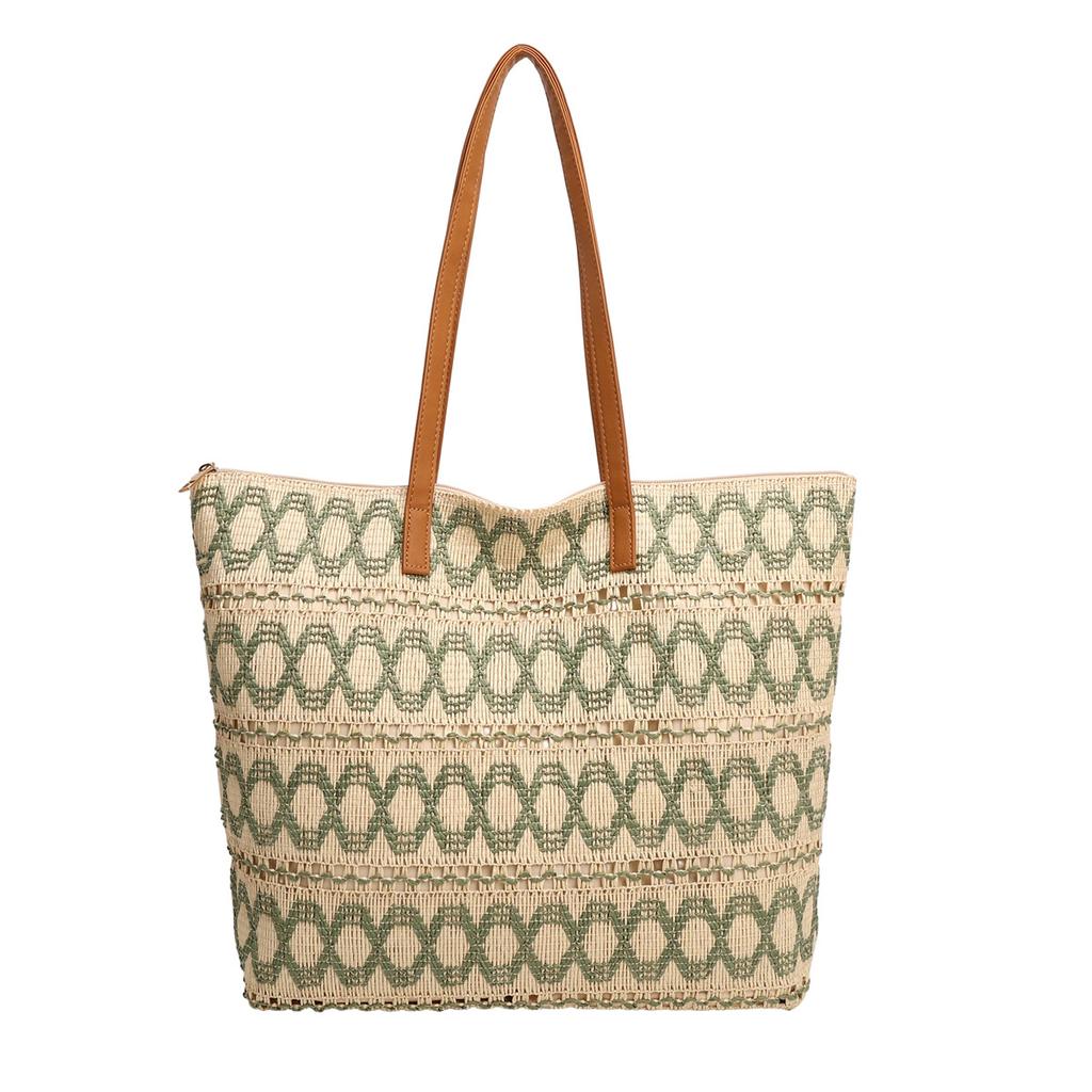 Spring/summer Fabric Patchwork Large Capacity Bags Versatile Durable Fashi Shoulder Bags New Seaside Vacati Casual Tote Bag