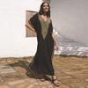Plus Size Rayon Embroidered Beach Dress - Women's Sun Protection Cover-Up