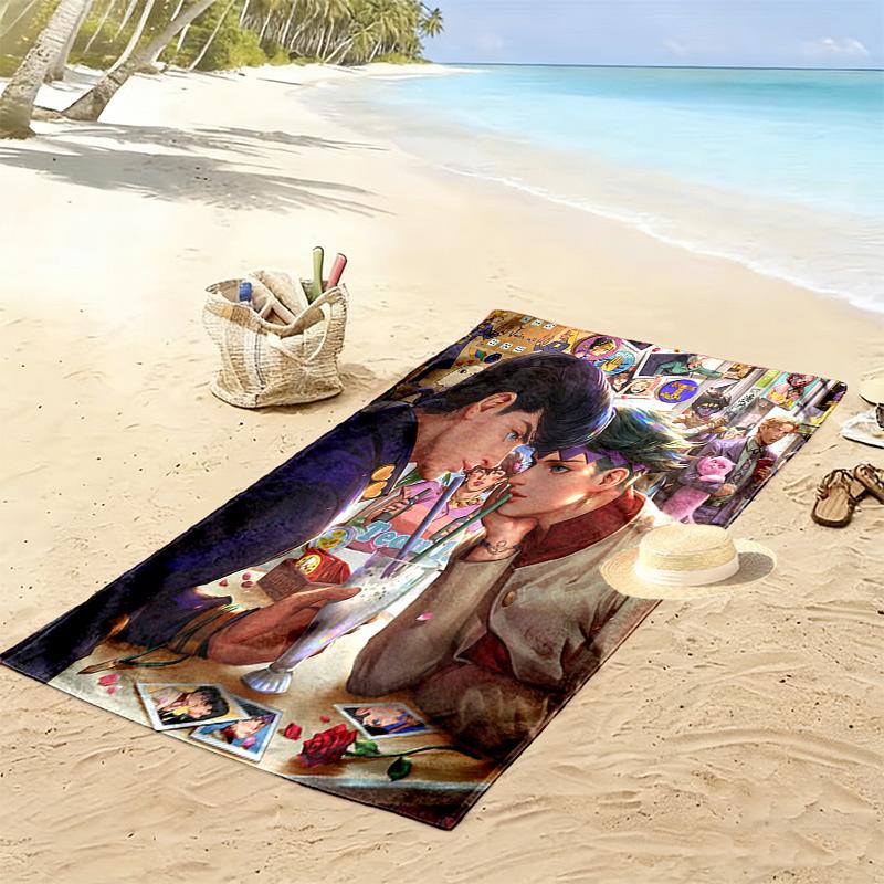JoJo's Adventure: Vento Aureo Beach Towel Beach Towel for Vacation Photos Beach Seaside Swim Quick-drying Swim Towel Fashion Beach Towel