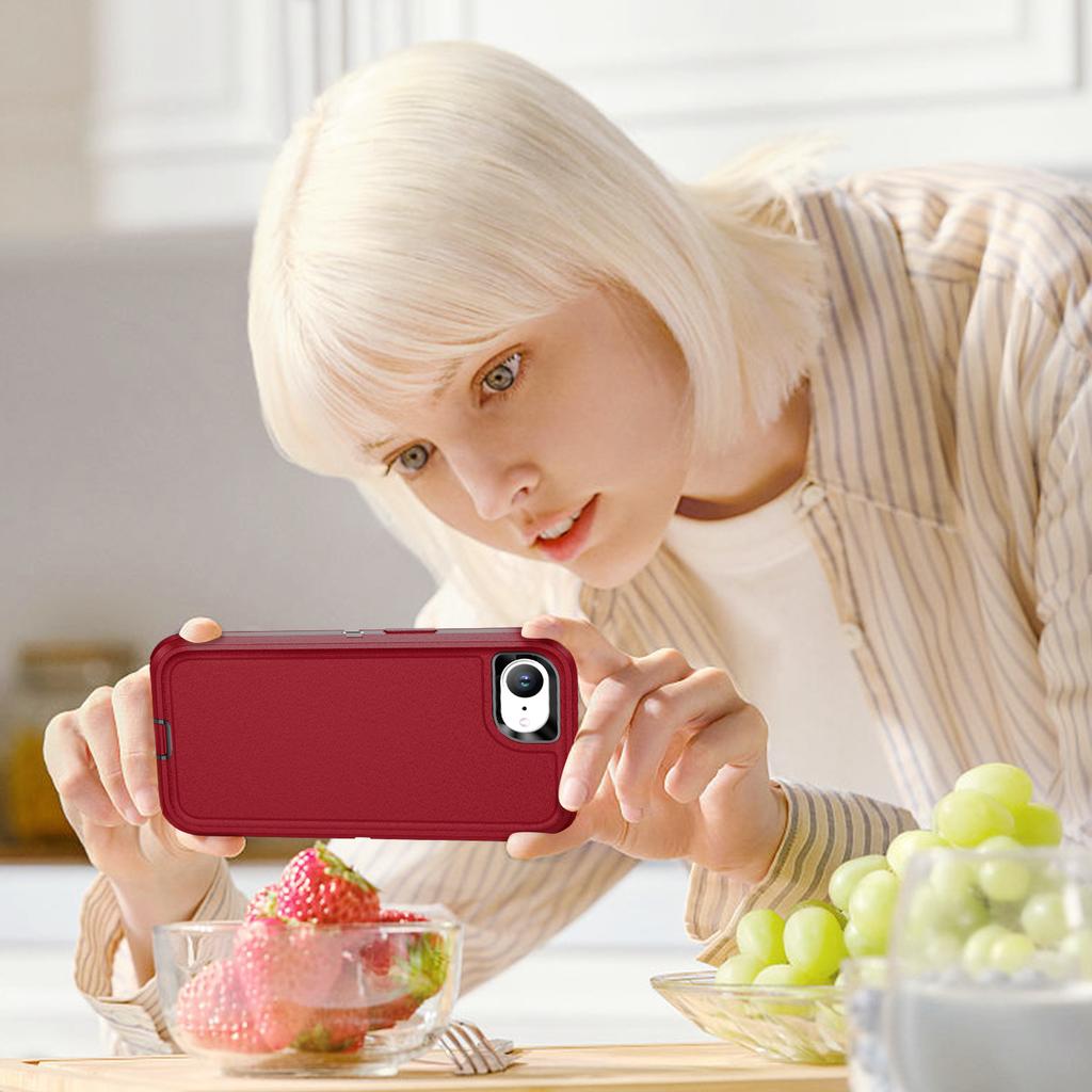 For iPhone 16e Case PC + Silicone + EVA 3 in 1 Shockproof Phone Cover