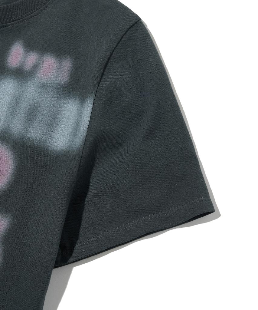 PHYSICAL DEPARTMENT Women'S Blur Typography Short Sleeve T-Shirt_Charcoal