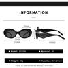 2PACK New Ellipse Sunglasses Women Brand Designer Leopard Sun Glasses Female Trending Shades Steampunk Eyeglasses Goggle UV400