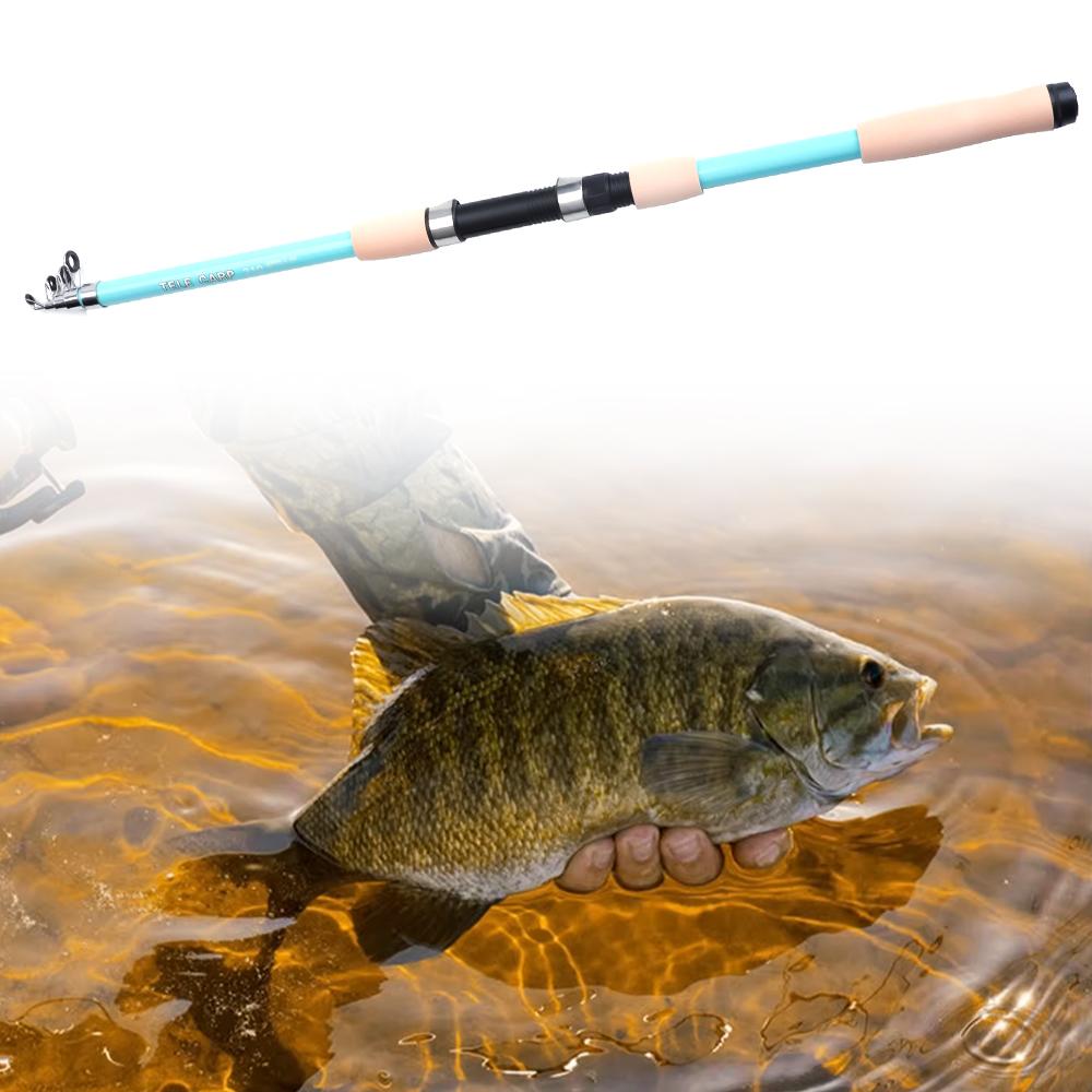 FTK Undițe de pescuit spinning din fibră de sticlă 2.1M/6.88FT-4.5M/14.76FT Undițe telescopice pentru sporturi în aer liber - Undițe portabile