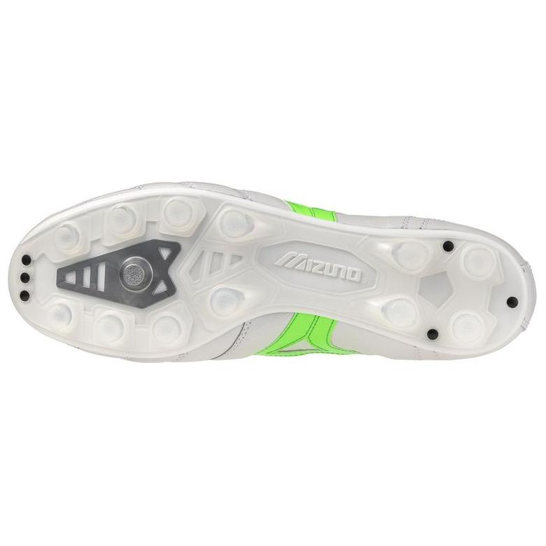 Mizuno Morelia 2 Japan Comfortable Non-Slip Durable Soccer Shoes Unisex Soccer Shoes White Green P1GA250137