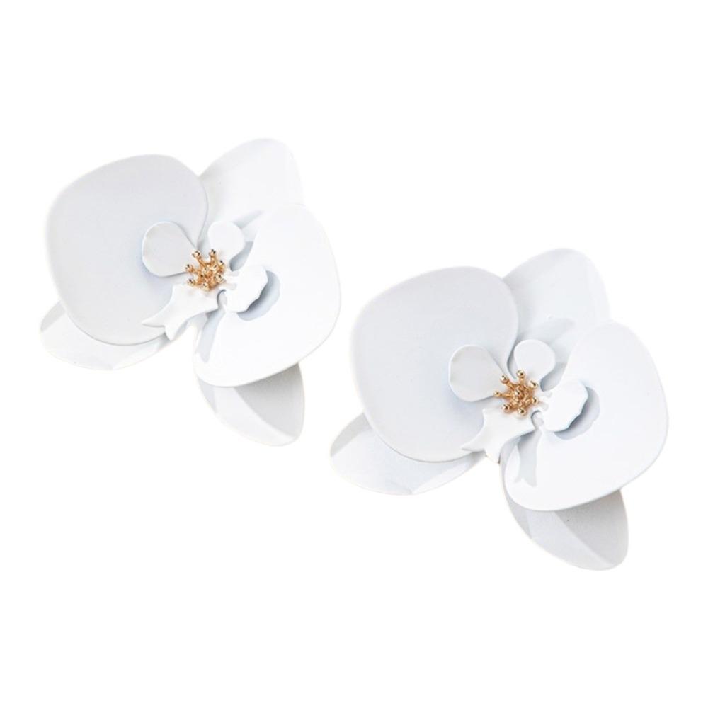 Simulated Flower Butterfly Orchid Earrings Exaggerated Flower Drop Earrings Flower Earrings  Women