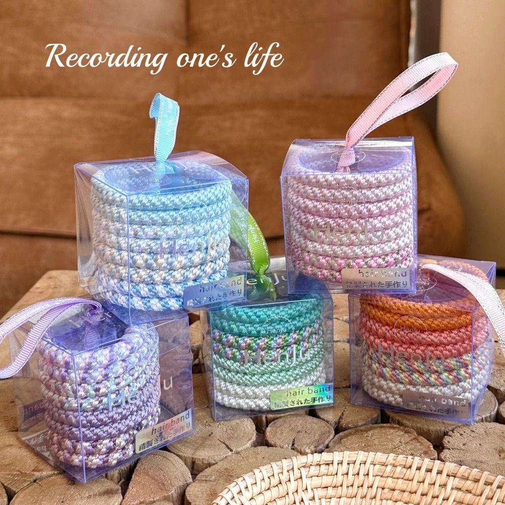 Hair Tie Basic Hair Rope Set Hair Ring Colorful Hair Scrunchies Personality Weave Rubber Band Kids