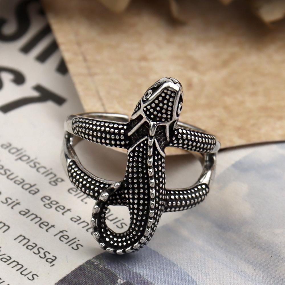 Retro Lizard Men's Ring Hip-hop Domineering Trendy Jewelry