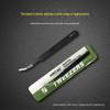 Stainless Steel Black ESD Bent Pointed Tweezers - Anti-static Mobile Phone Repair & Nail Art Tool