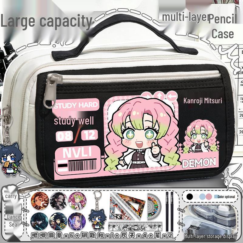 Demon Slayer Mitsuri Kanroji Large Capacity Pencil Case for Students