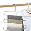 Stainless Steel Thickened Multi-Layer S-Shaped Non-Slip Multi-Functional Clothes Hanger Trouser Rack Towel Belt Rack