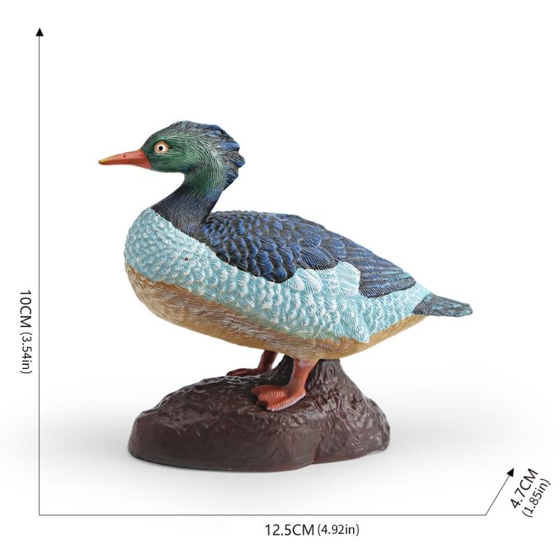 Realistic Plastic Artisanal Duck Figurine Kids Cognitive Learning Toy Safe Environmental Friendly Indoor Decoration