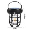 Outdoor Solar Lamp Motion Sensor Tungsten Filament Wall Light Waterproof Garden