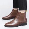 Genuine Leather Fall Chelsea Boots Designer Luxury Brand Dress Office Shoes for Men Platform Boots Retro Ankle Boots Footwear