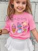 As Sweet As Candy Ice Cream Printed Roundneck Shortsleeved Tshirt Casual and Comfortable Girls Tshirt Polyester Fabric