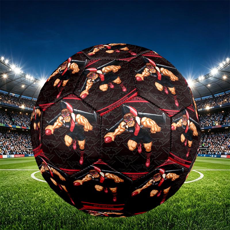 Essendon Football Print Size 5 Soccer Ball, PU Wear Resistant Football for Match Training and Daily Practice, Birthday Gift for Soccer Fans