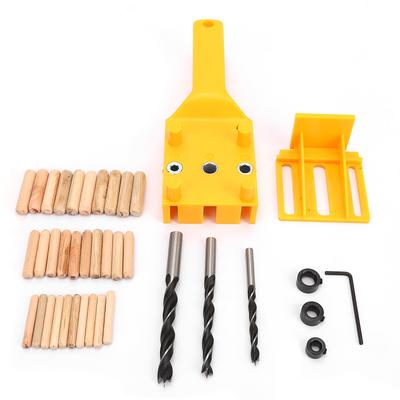 ABS Plastic Handheld Straight Hole Jig Drill Guide Tool Woodworking Locator(38Pcs Tool)
