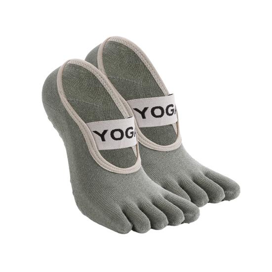 Toe Socks for Men And Women Non-slip Yoga Socks with Grips 5 Toe Athletic Running Socks for Pilates Barre Ballet Fitness