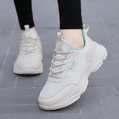 Atmungsaktive Mesh Damen Freizeit-Sneaker Elastische Lauf-Sportschuhe Fitness-Trainingsschuhe