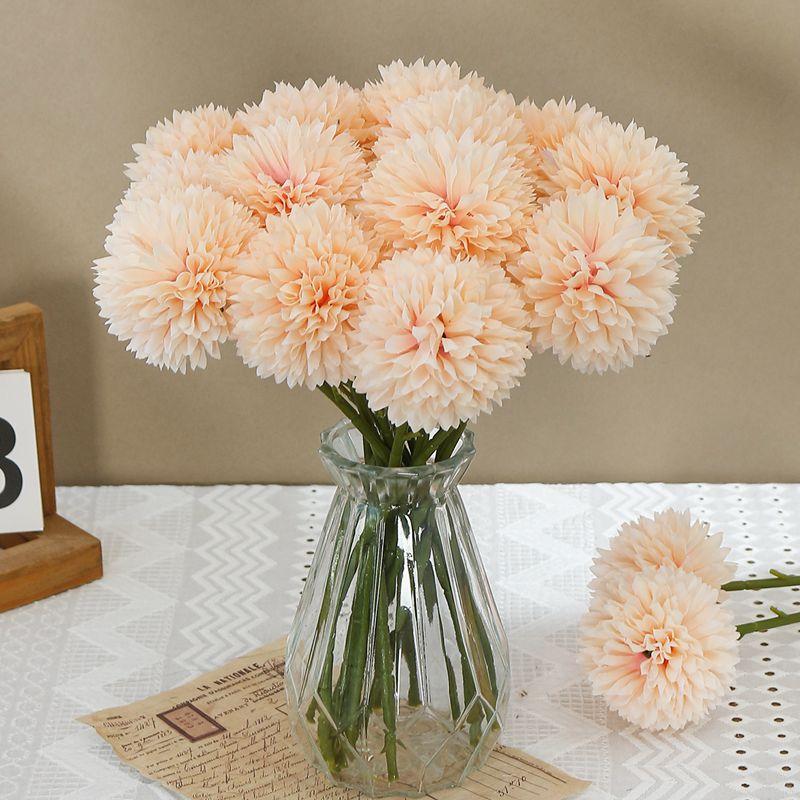 5Pcs Artificial Dandelion Flowers Fake Hydrangea Bouquet for Home Room Vase Decor Garden Party Wedding Bridal Christmas Ornament