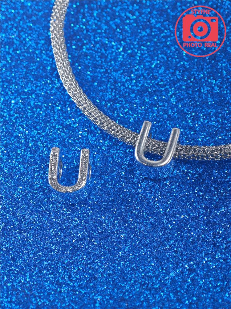 26 English Letters on The Back Love Zircon copper for Women Diy Authentic Bracelets Accessories Jewellery Making Gift