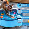 Foldable Pet Pool Large PVC Dog Bath Tub with Drain Valve Non-Slip Base Children Sandbox Pool for Outdoor Beach Use
