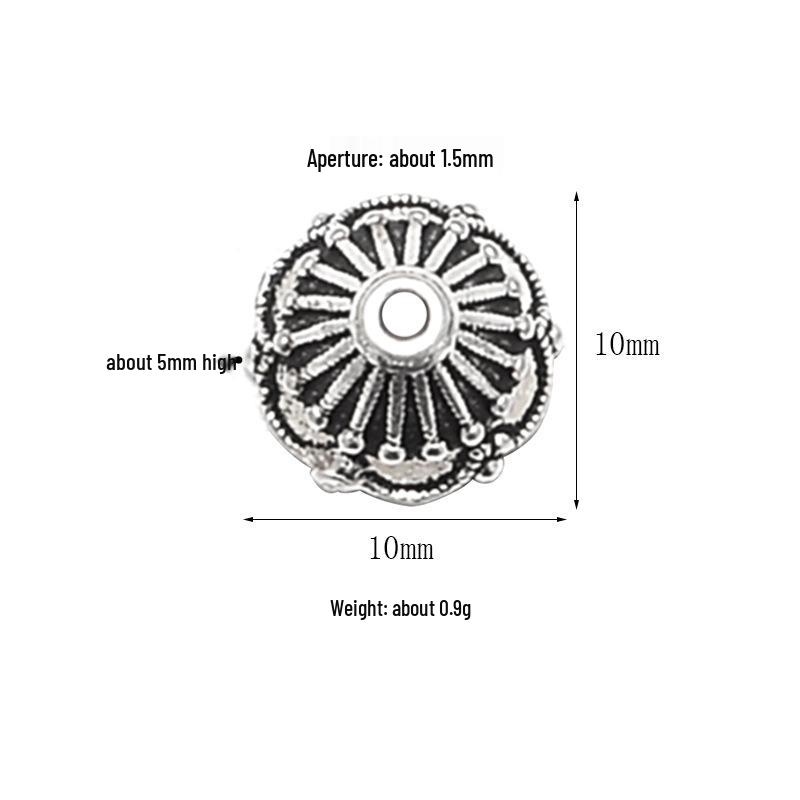 

Винтажный колпачок-цветок и разделитель из стерлингового серебра S925 для браслетов DIY