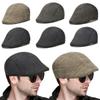 Windproof Adjustable Mesh Breathable Peaked Cap Newsboy Style Beret Hat