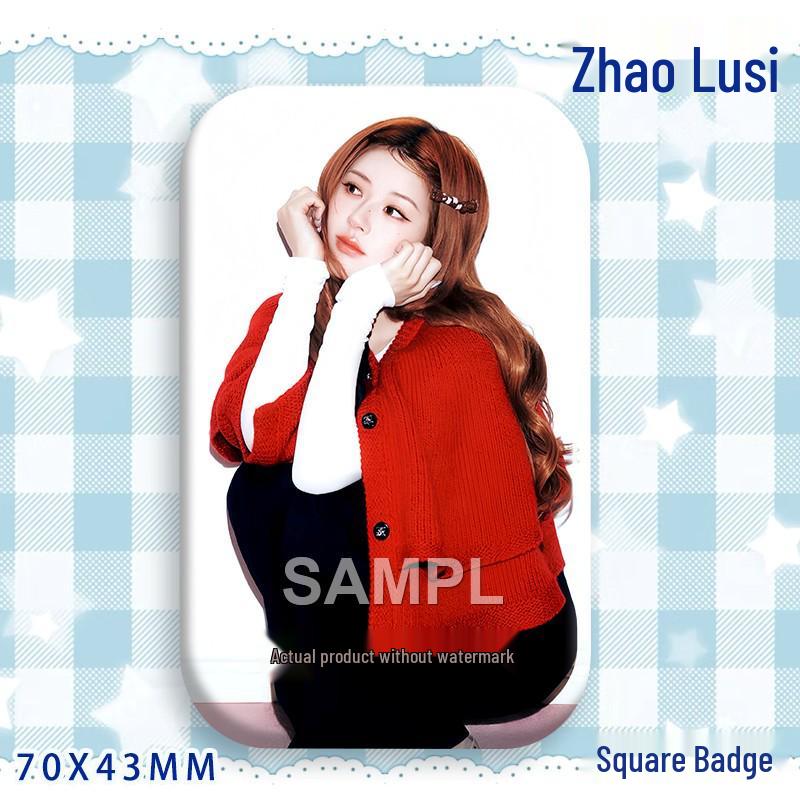 Zhao Lusi Concert Support Star Badge Laser Acrylic Brooch Pin 70x43MM Badge - Glossy