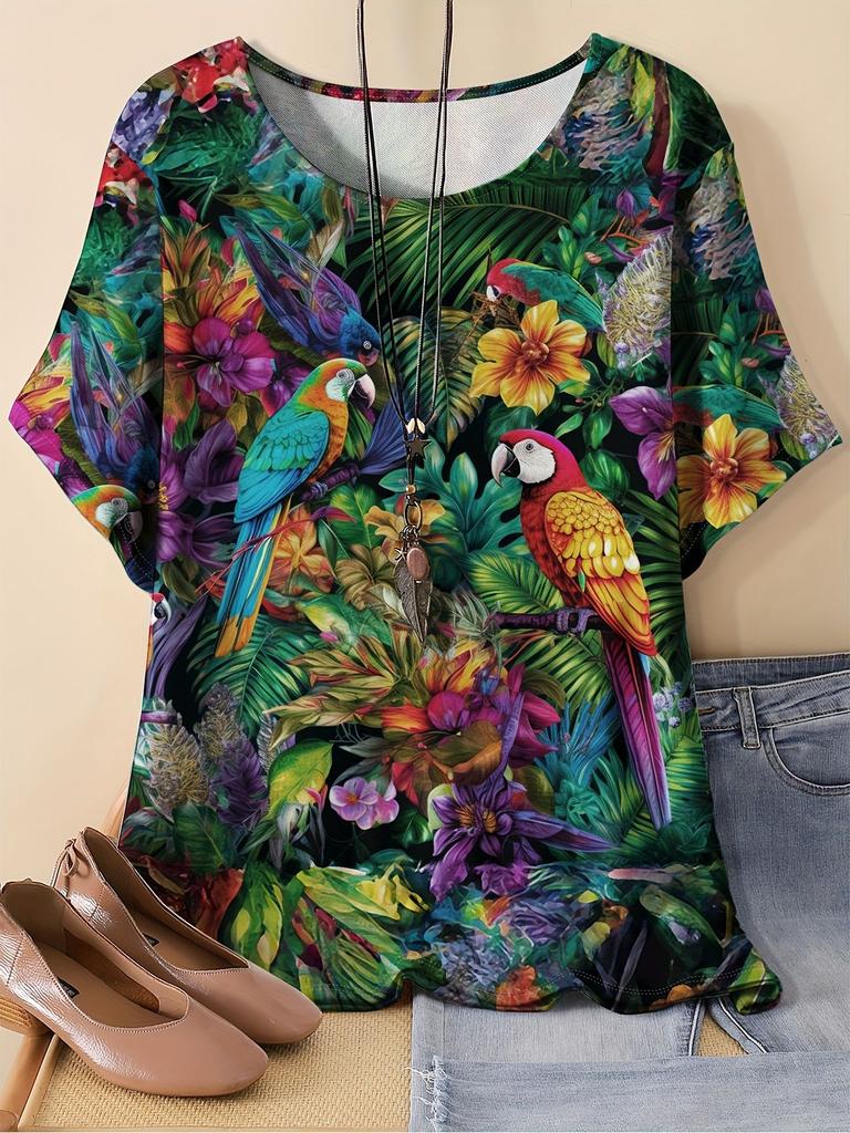 Summer Fox Squirrel T-Shirts Animal 3D Print Fashion Women Round Neck Short Sleeve T Shirt Tees Harajuku Y2K Top Female Clothing