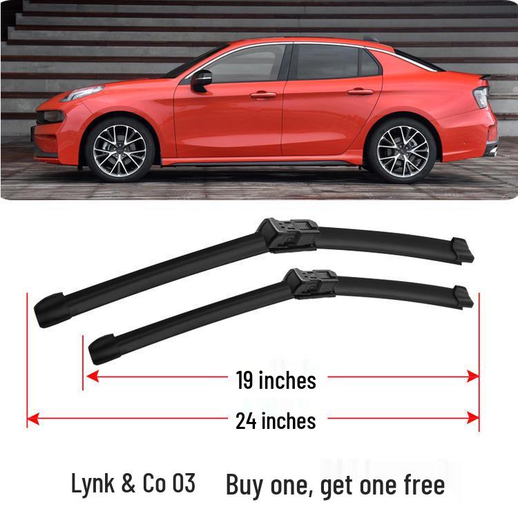 Compatible with Lynk & Co 03 Type Jin PRO Wiper Blade, Bone-Free Rubber Strip, Original Car Wiper Accessories.