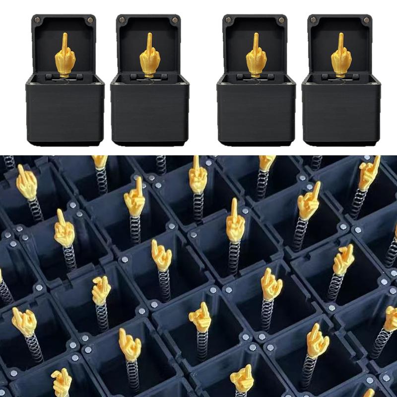 Ready To Use up Prank Middle Finger Gift Box Toy&^ Rose Heart Gift Box^& Funny Ghost Surprise Gift Box# Spoof Middle Finger!!!