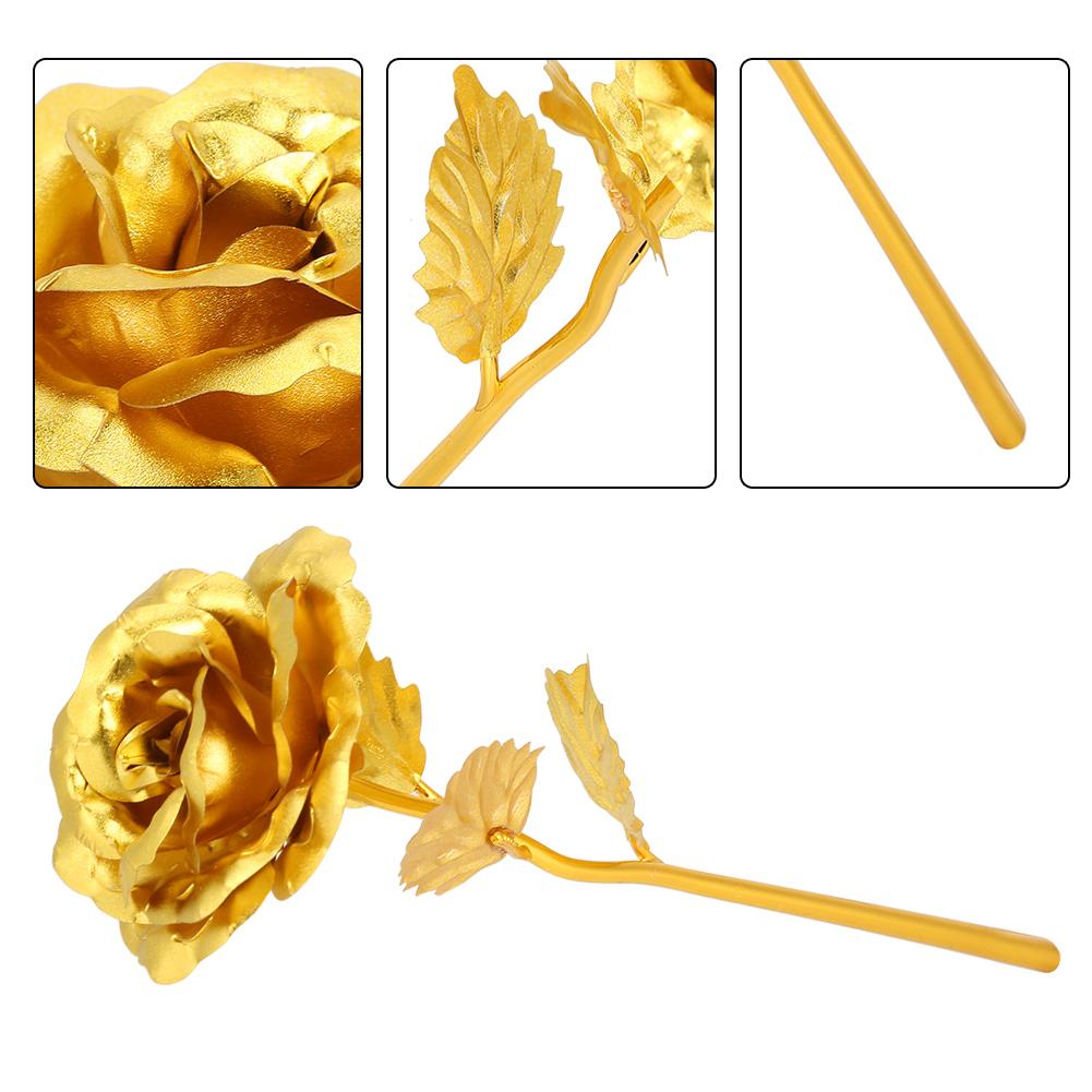 Gold Foil   In Gift Box, Handcrafted Floral Gift for Women On Valentine S Day, Anniversary, Birthday, Mother S Day and Wedding, Shiny Decorative